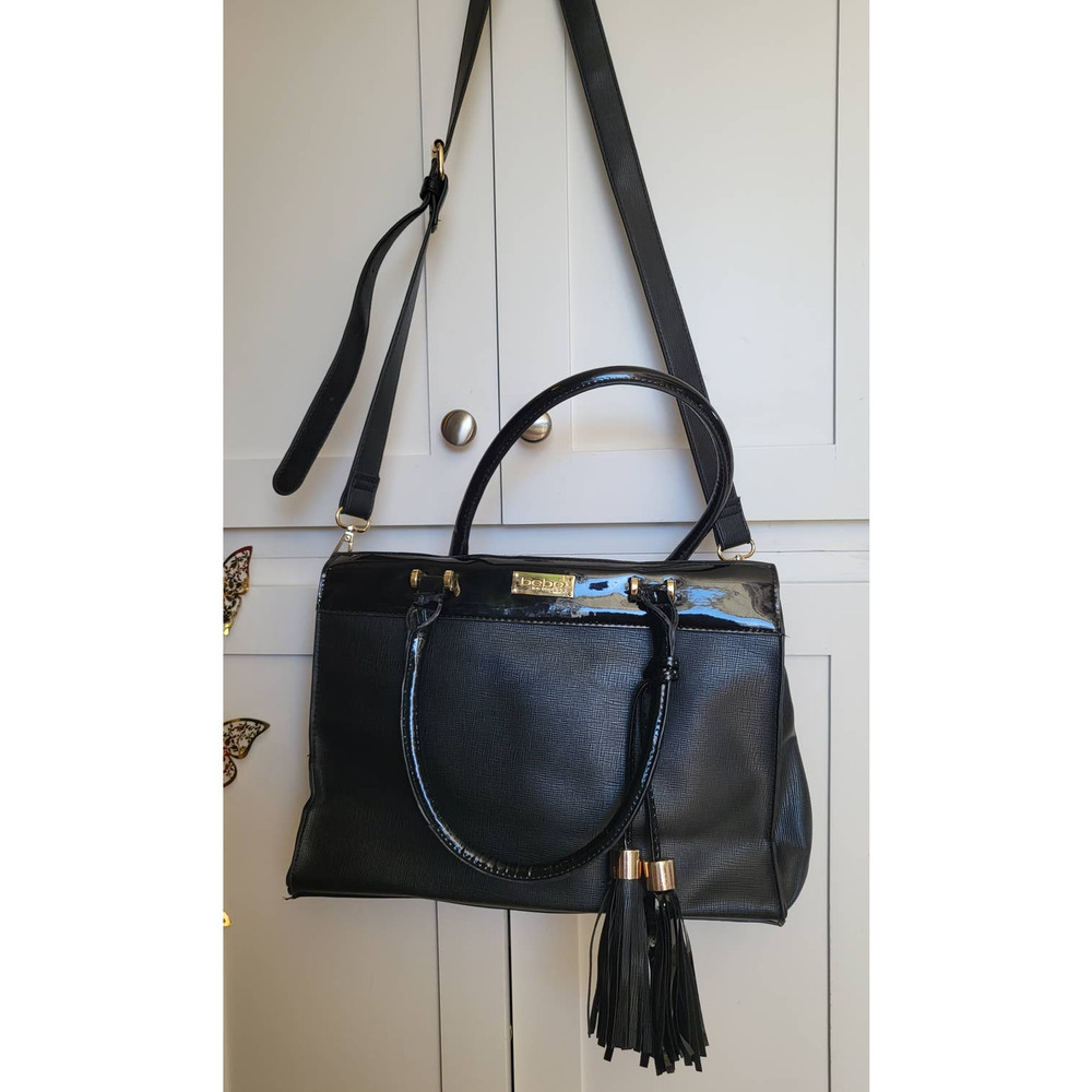 Bebe IOS Angeles handbag shoulder women bag Satchel Black Nice condition